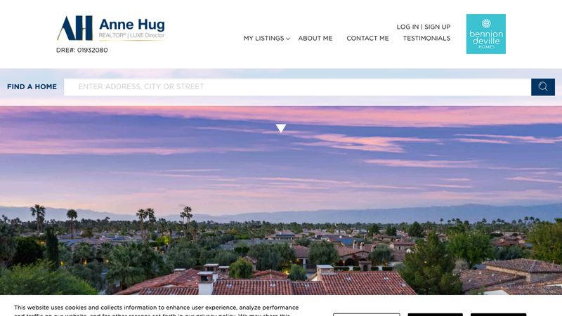 Screenshot of the annehug.bdhomes.com home page