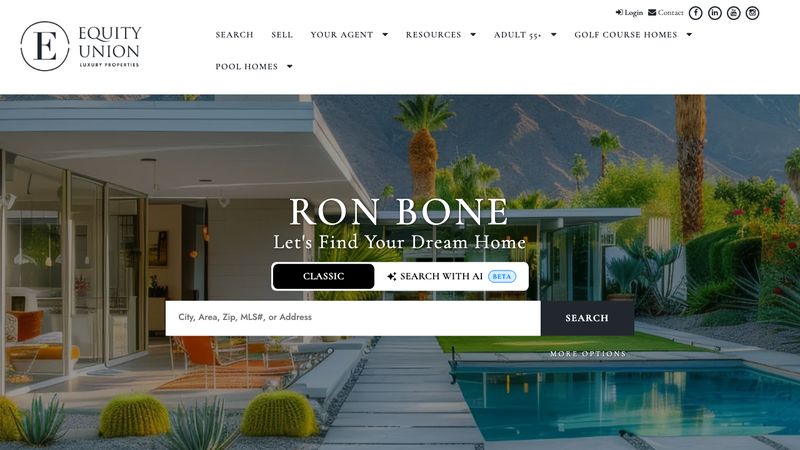 Screenshot of the ronbone.equityunion.com home page